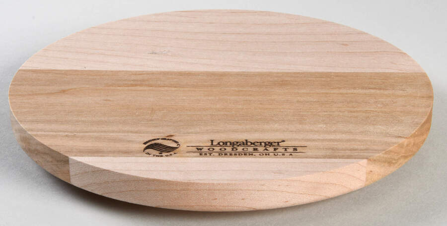 Woven Traditions Chocolate Rd Wood Cutting Board for Cheese & Cracker Tray by Longaberger-1