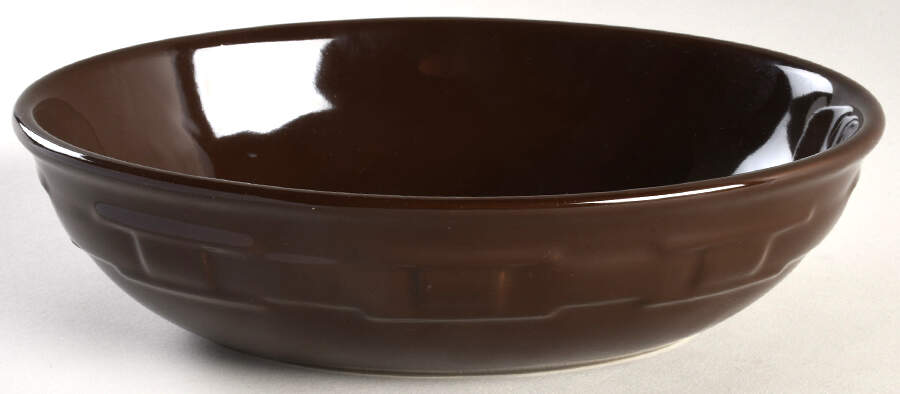 Woven Traditions Chocolate 9" Oval Vegetable Bowl by Longaberger-1