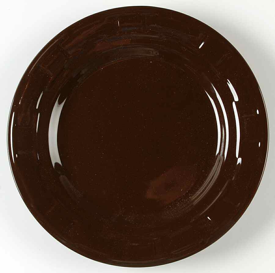 Woven Traditions Chocolate Dinner Plate by Longaberger-1
