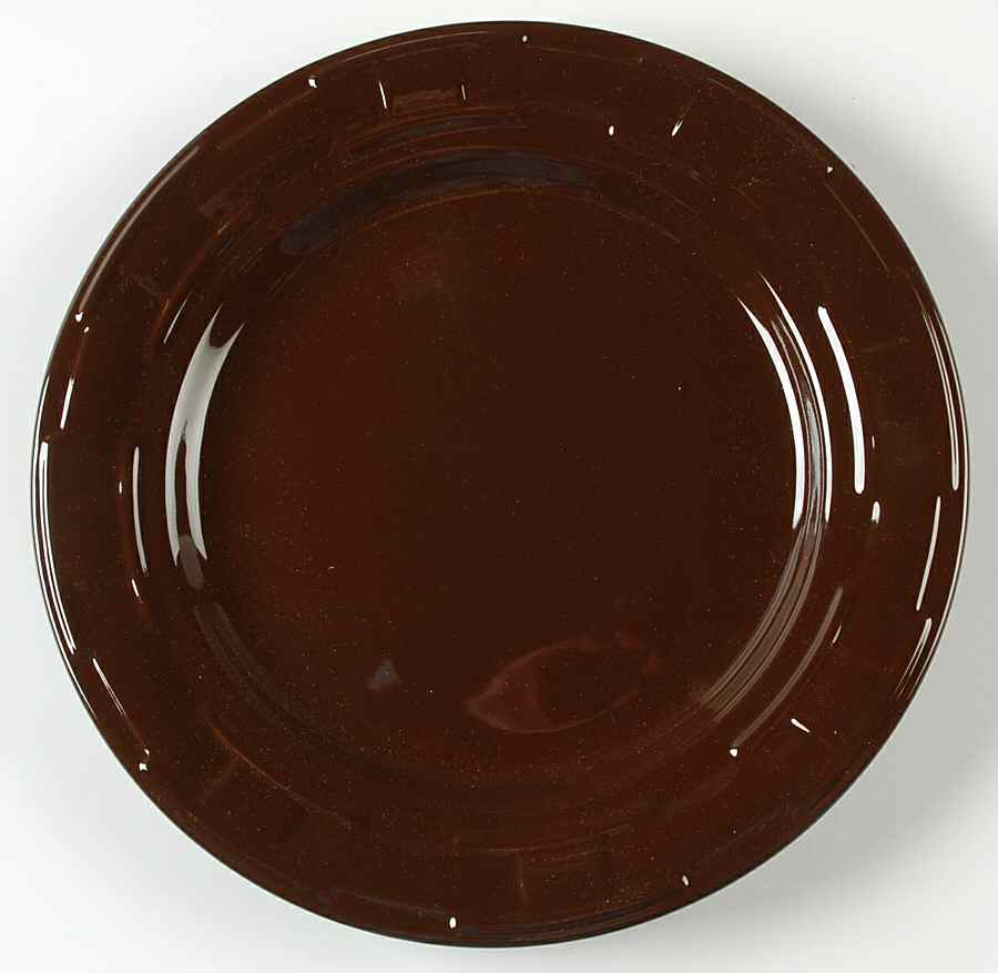 Woven Traditions Chocolate Luncheon Plate by Longaberger-1