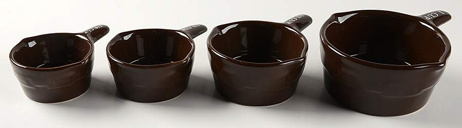 Woven Traditions Chocolate Measuring Cup Set (1 Cup,1/2 Cup,1/3 Cup,1/4 Cup) by Longaberger-1