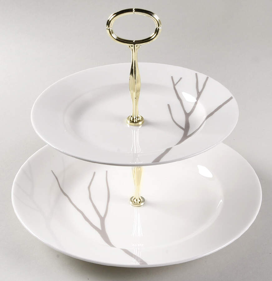 Park City 6 5/8"-10"  2 Tiered Serving Tray (Dp, Sp) HC by Lenox-1