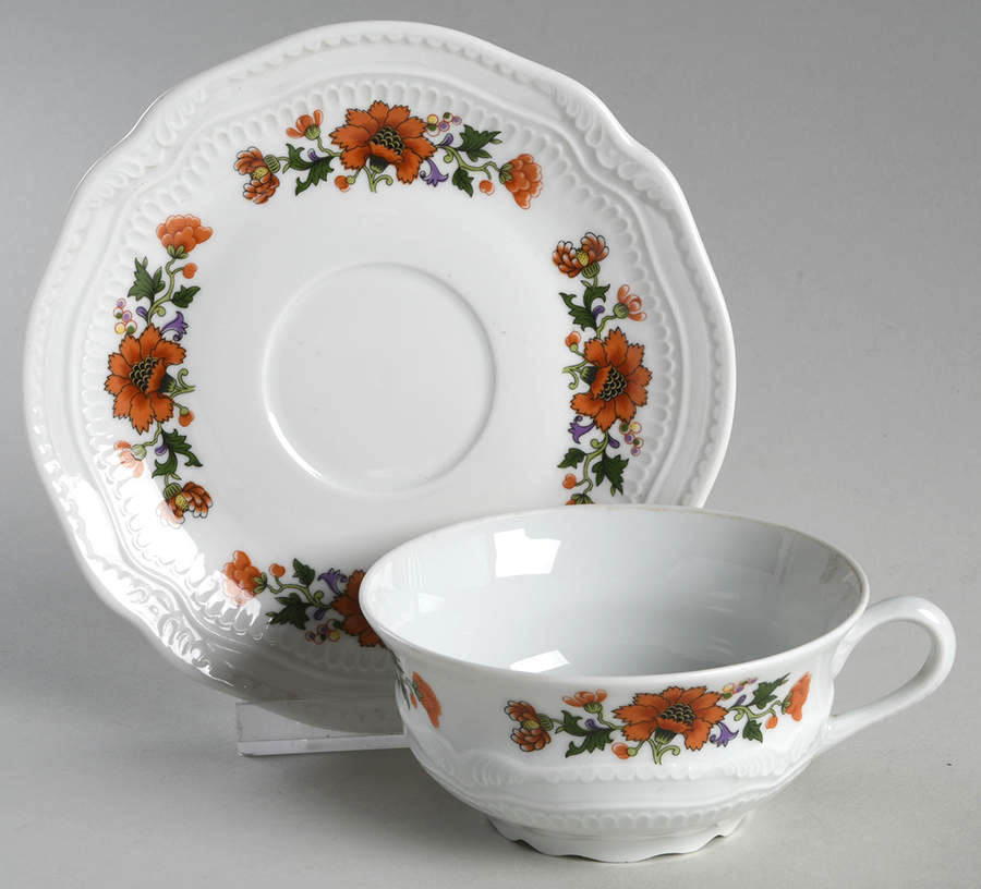 LAZ27 Flat Cup & Saucer Set by Lazeyras, Rosenfeld-1