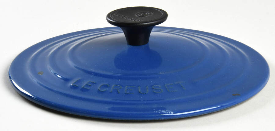 Indigo (Cobalt) Lid for 2 Qt Cast Iron Dutch Oven by Le Creuset-1