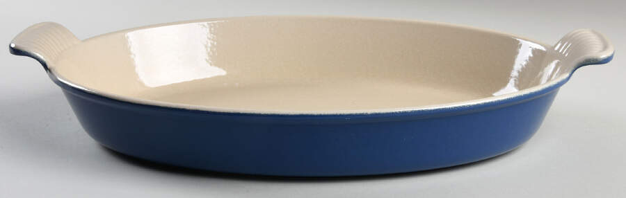 Indigo (Cobalt) 14" Cast Iron Augratin by Le Creuset-1