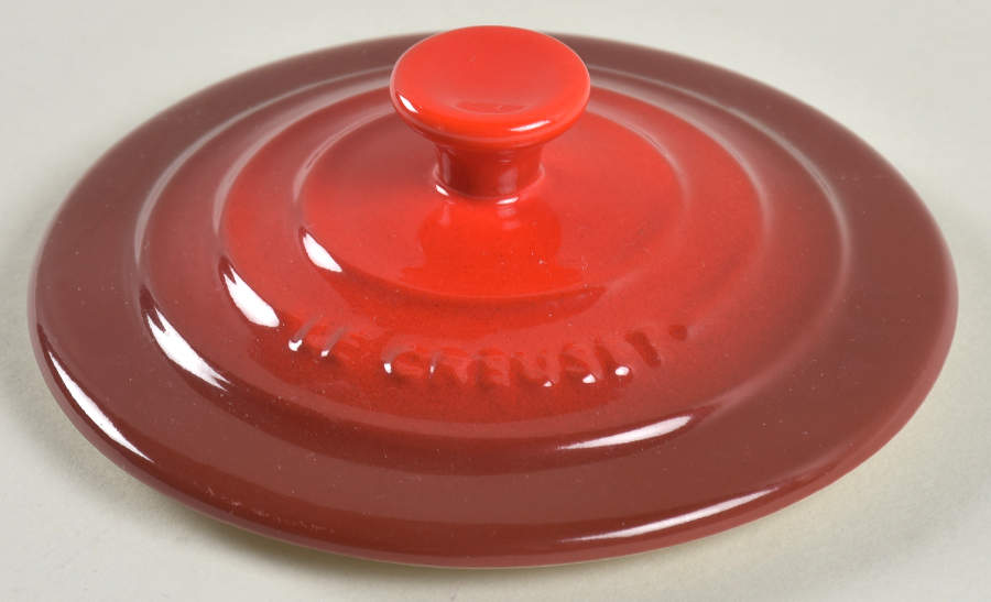 Cerise (Cherry) Lid for 8 Oz Mini Round Cocotte by Le Creuset-1