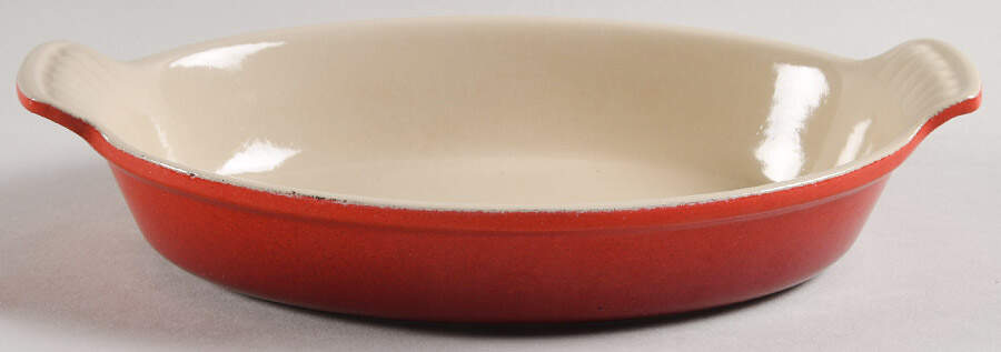 Cerise (Cherry) 9" Cast Iron Augratin by Le Creuset-1