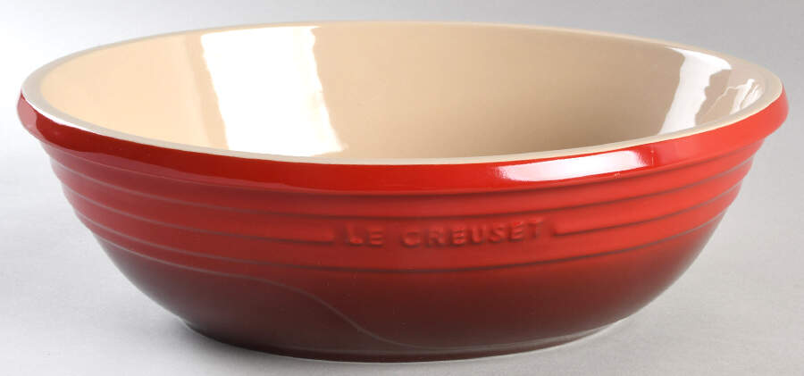 Cerise (Cherry) 12" Large Oval Salad Serving Bowl by Le Creuset-1