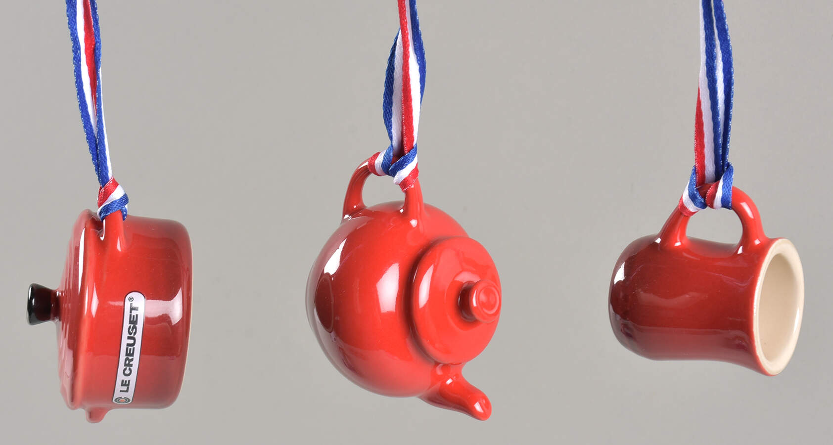 Cerise (Cherry) (Boxed Set of 3) Ornament by Le Creuset-1