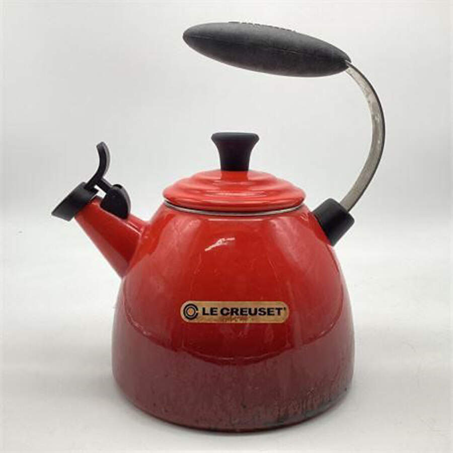 Cerise (Cherry) Small Metal Kettle & Lid by Le Creuset-1