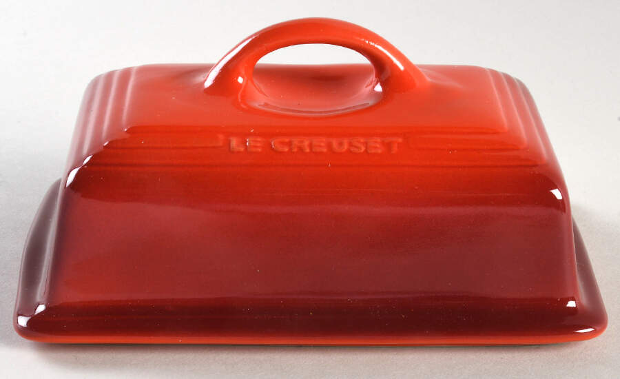 Cerise (Cherry) Lid for 1/2 Pound Butter Dish by Le Creuset-1