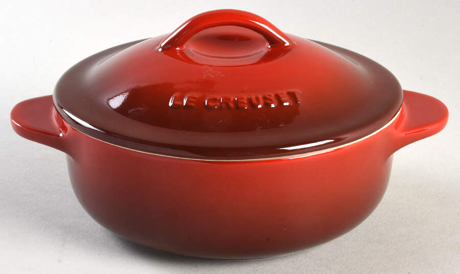 Cerise (Cherry) Individual Casserole & Lid by Le Creuset-1
