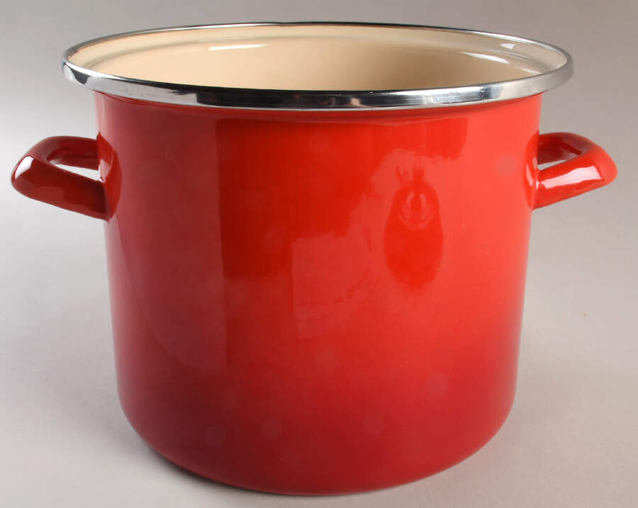 Cerise (Cherry) 10 Qt Metal Stockpot No Lid by Le Creuset-1