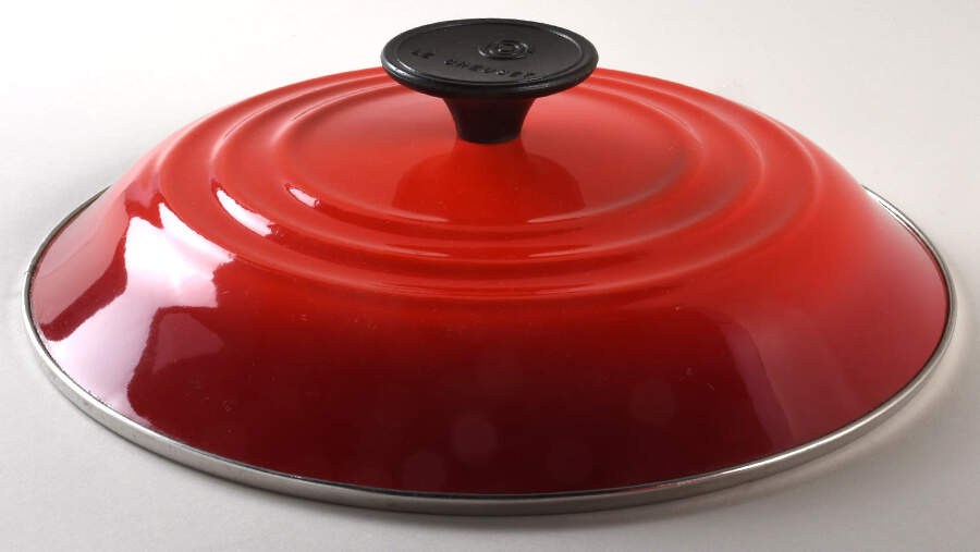 Cerise (Cherry) Lid for 10 Qt Metal Stockpot by Le Creuset-1
