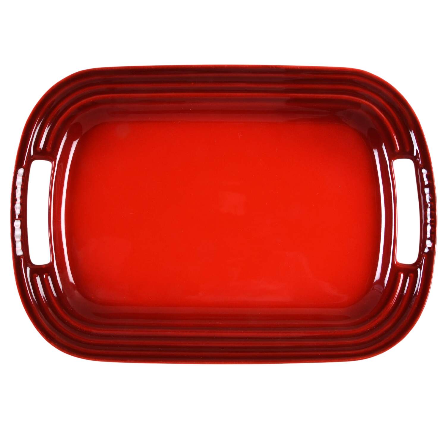 Cerise (Cherry) 14" Rectangular Serving Platter by Le Creuset-1