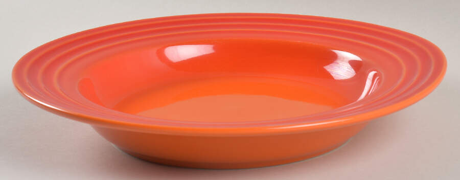 Flame (Volcanic Orange) Large Rim Soup Bowl by Le Creuset-1