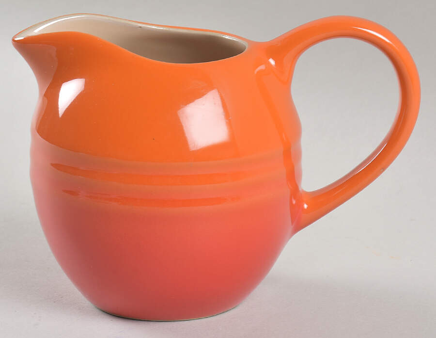Flame (Volcanic Orange) Creamer by Le Creuset-1
