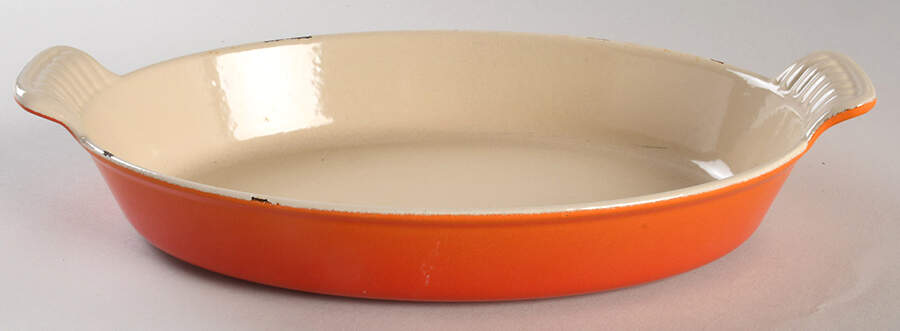 Flame (Volcanic Orange) 11" Augratin by Le Creuset-1
