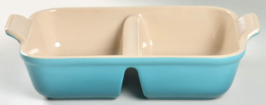 Caribbean Teal (2 Part) Rectangular Divided Dish by Le Creuset-1