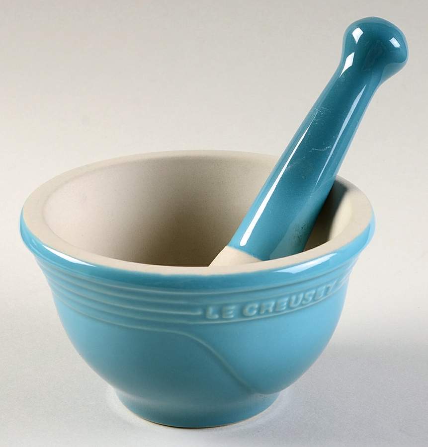 Caribbean Teal Pestle and Mortar by Le Creuset-1