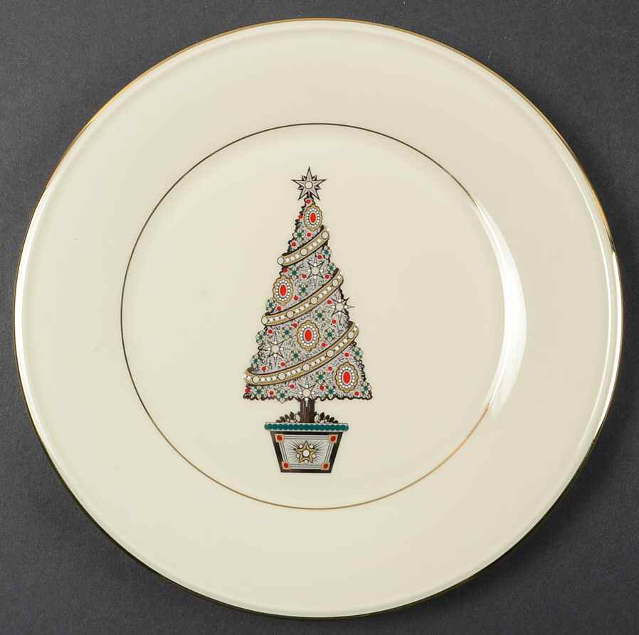 Jeweled Christmas Accent Luncheon Plate by Lenox-1