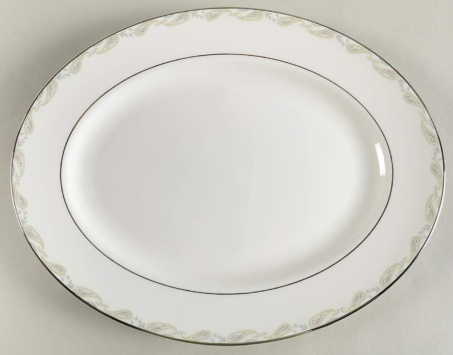 Paisley Bloom 13" Oval Serving Platter by Lenox-1