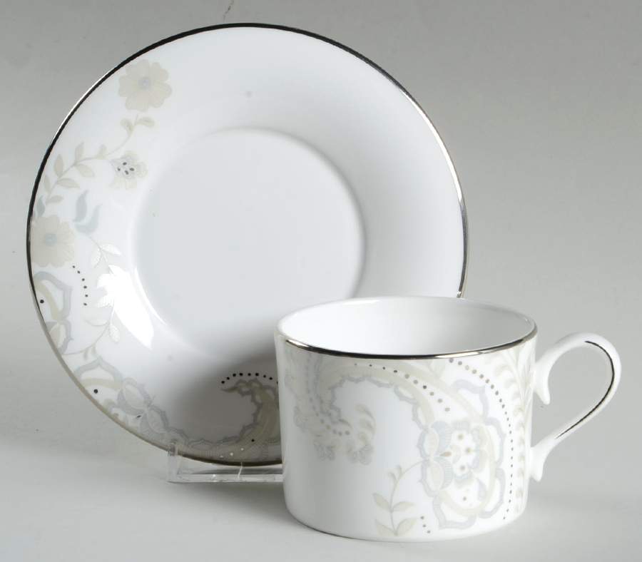 Paisley Bloom Flat Cup & Saucer Set by Lenox-1