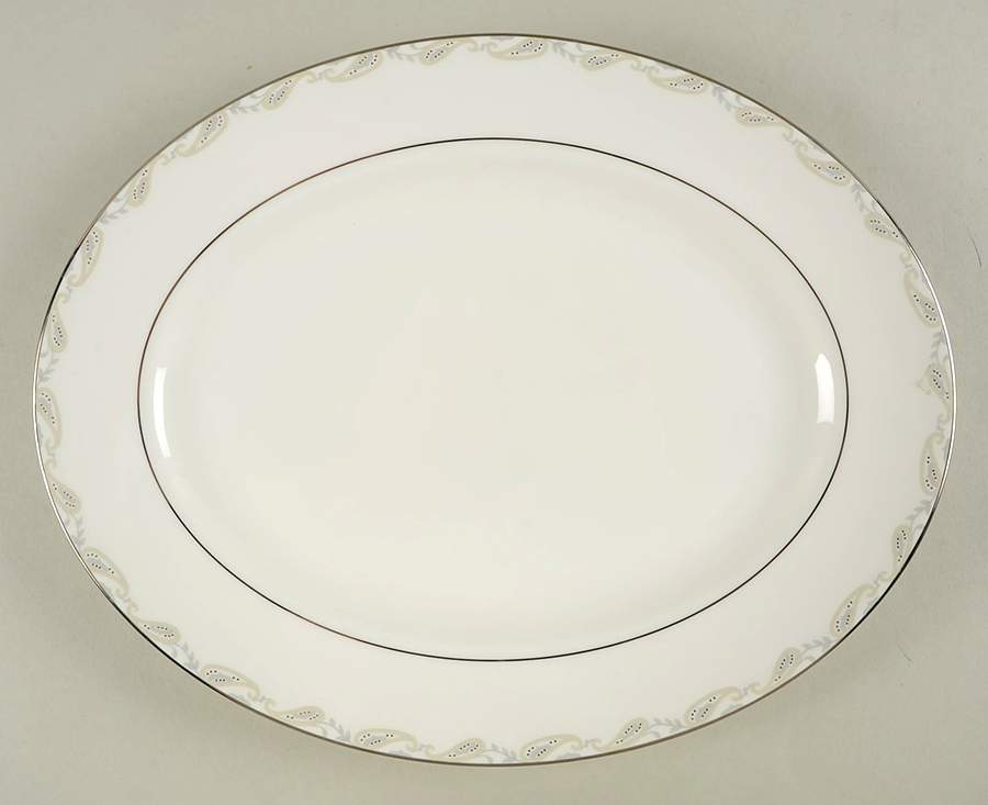 Paisley Bloom 13" Oval Serving Platter by Lenox-1