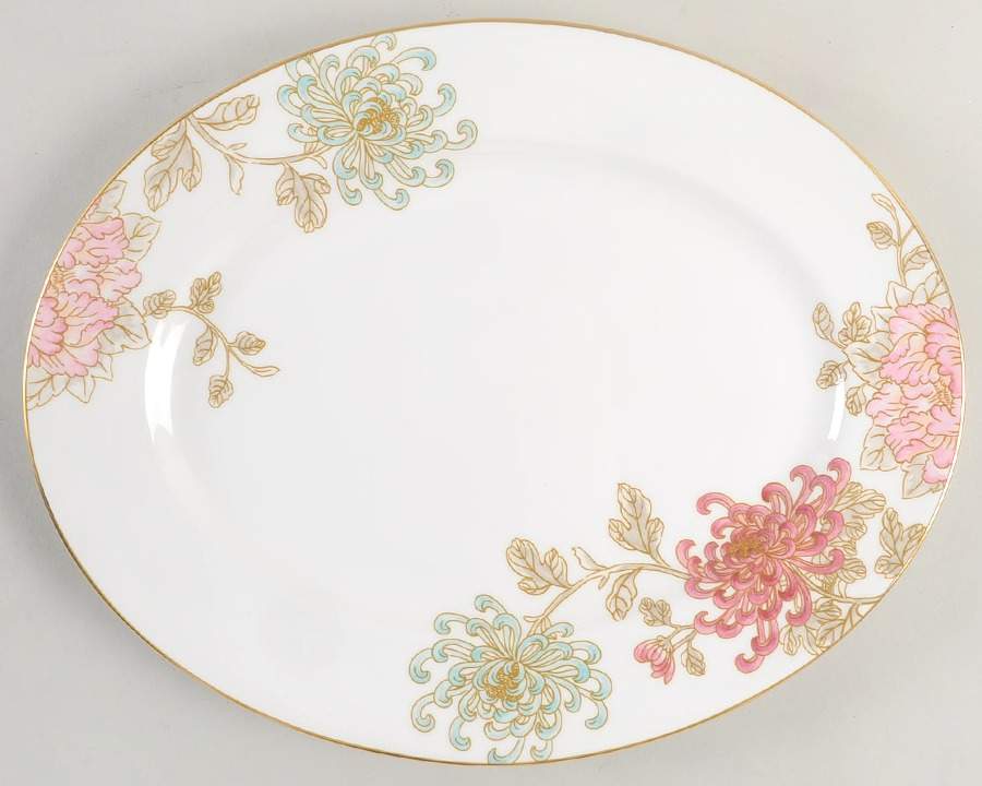Painted Camellia 13" Oval Serving Platter by Lenox-1