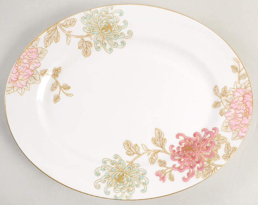 Painted Camellia 13" Oval Serving Platter by Lenox-1