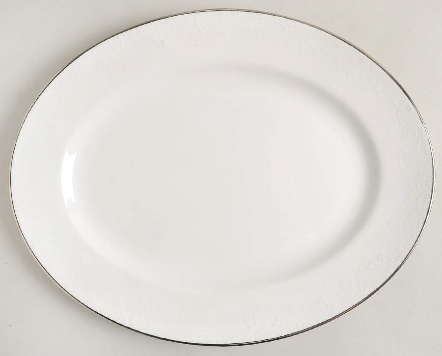 Porcelain Lace 13" Oval Serving Platter by Lenox-1