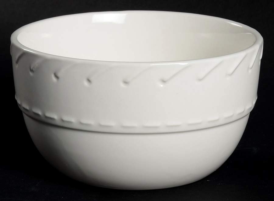 Whipstitch Cream Fruit/Dessert (Sauce) Bowl by Ralph Lauren China-1