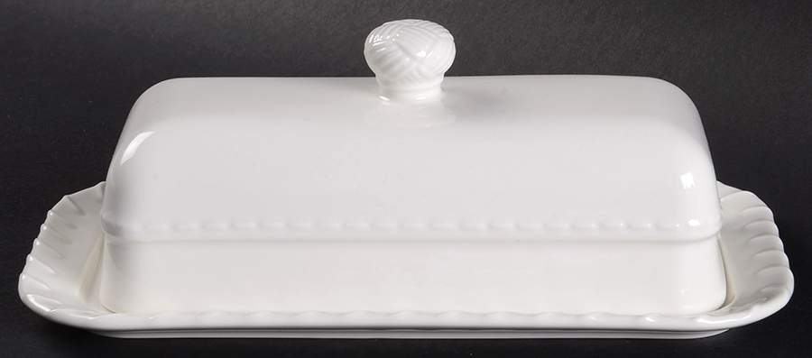 Whipstitch Cream 1/4 Lb Covered Butter by Ralph Lauren China-1