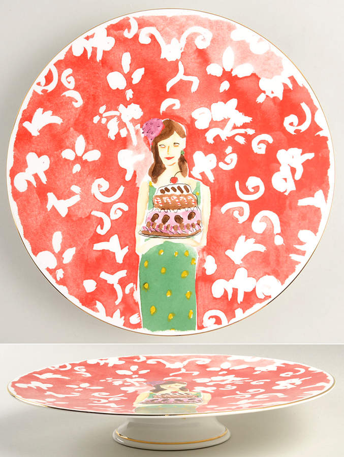 Illustrated 10" Diameter Pedestal Cake Stand by Lenox-1