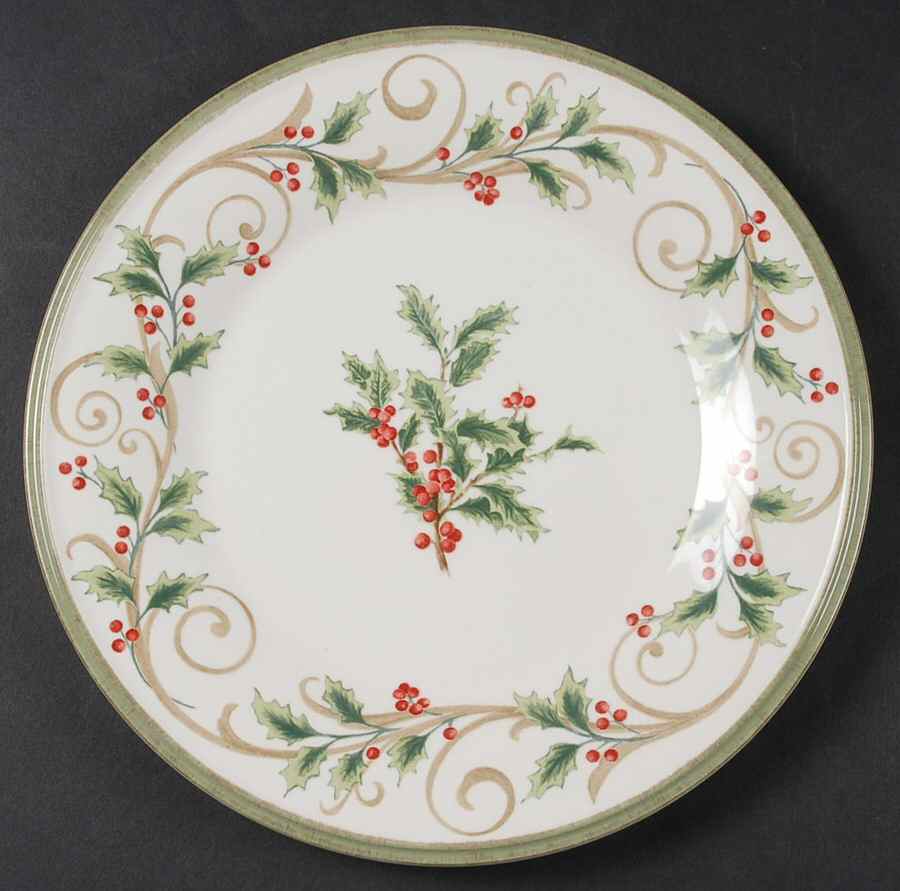 Holly Filigree Salad Plate by Lenox-1