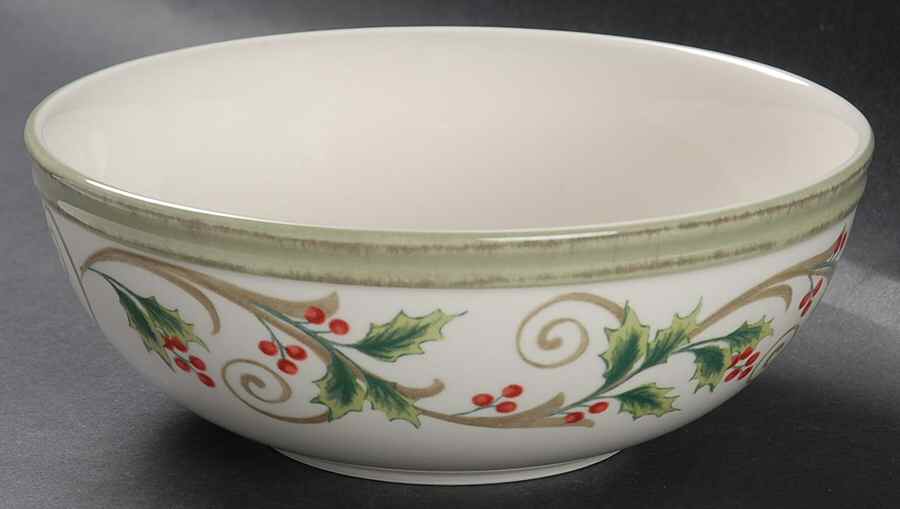 Holly Filigree Soup/Cereal Bowl by Lenox-1