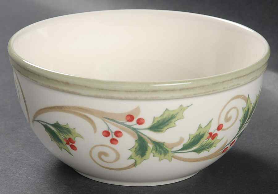 Holly Filigree Fruit/Dessert (Sauce) Bowl by Lenox-1