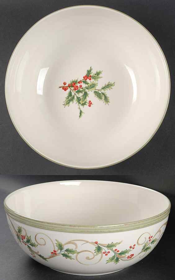 Holly Filigree 10" Round Serving Bowl by Lenox-1