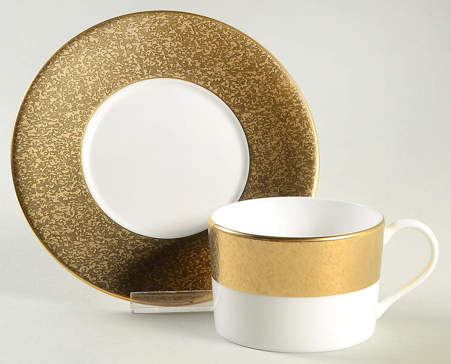 Gold Dust Flat Cup & Saucer Set by Lenox-1