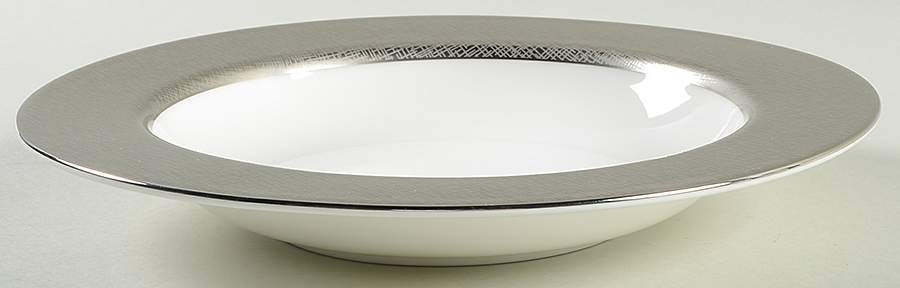 Platinum Voile Large Rim Soup Bowl by Lenox-1
