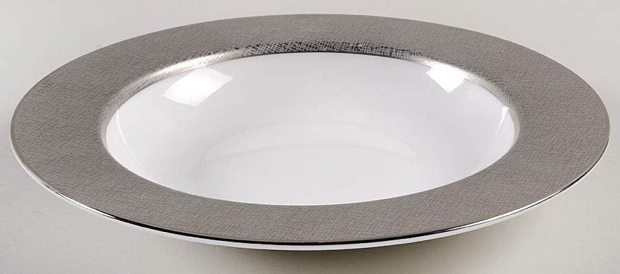 Platinum Voile Large Rim Soup Bowl by Lenox-1
