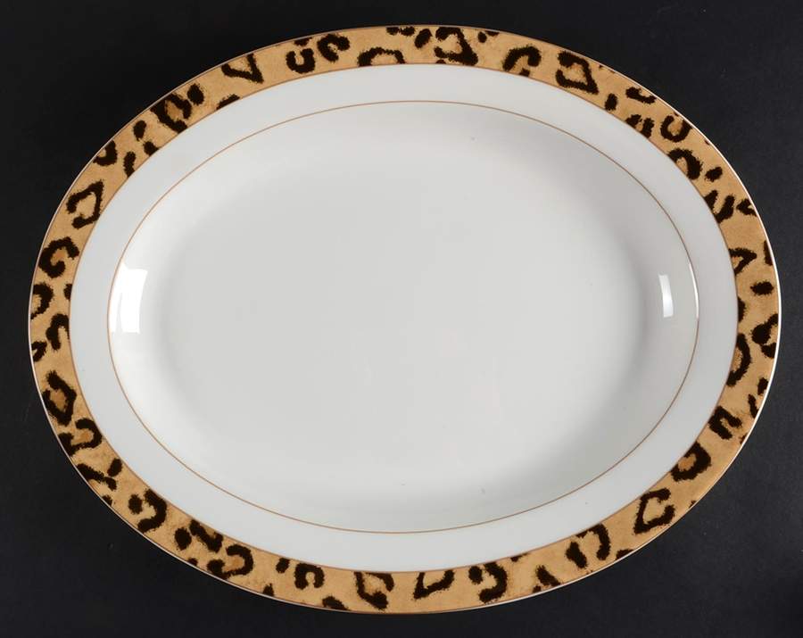 Safari Leopard 16" Oval Serving Platter by Ralph Lauren China-1