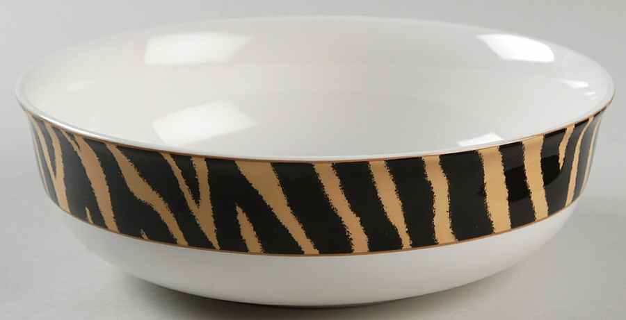 Safari Zebra 8" Round Vegetable Bowl by Ralph Lauren China-1