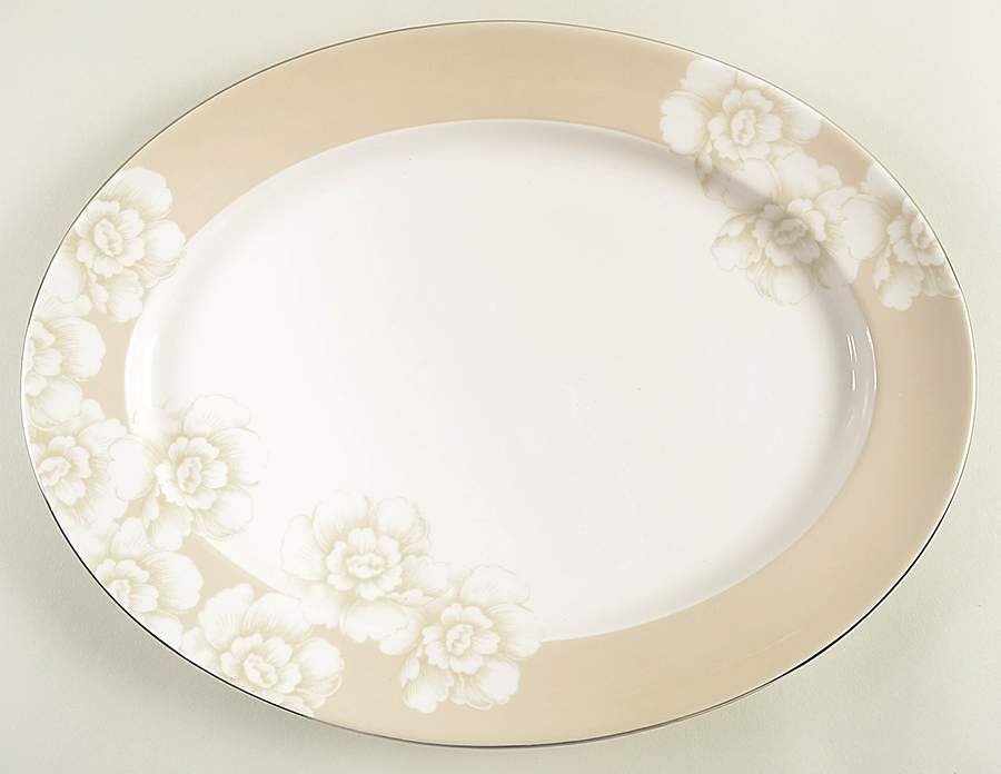 Blush Silhouette 13" Oval Serving Platter by Lenox-1