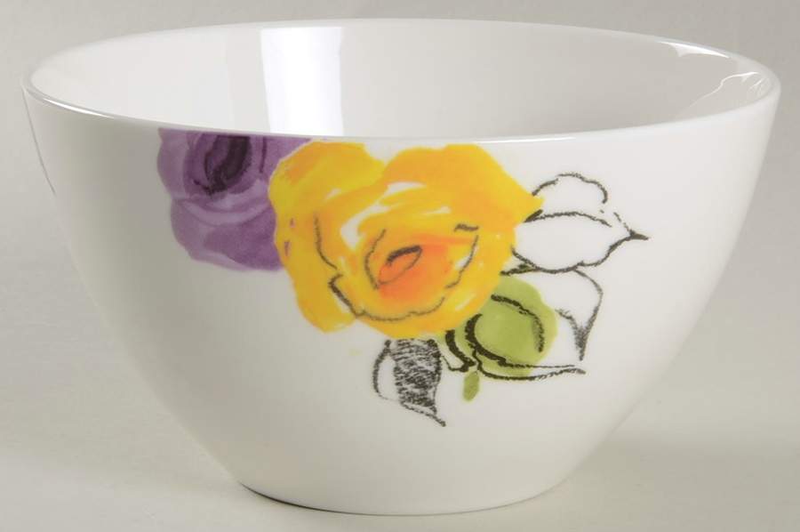 Charcoal Floral Soup/Cereal Bowl by Lenox-1