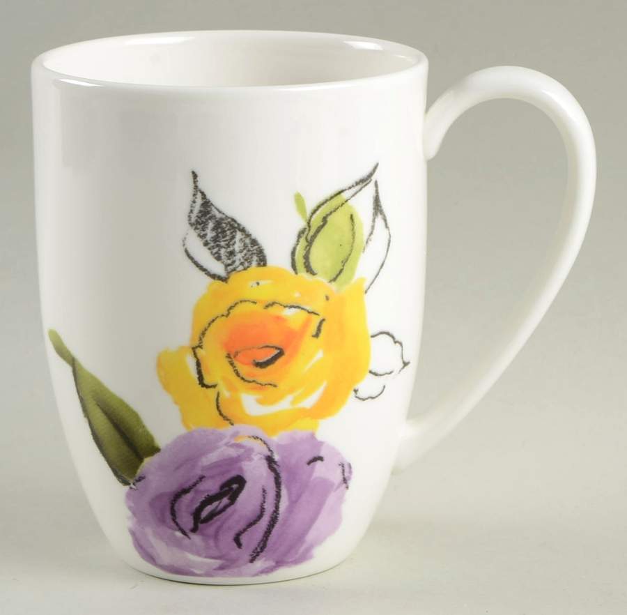 Charcoal Floral Mug by Lenox-1