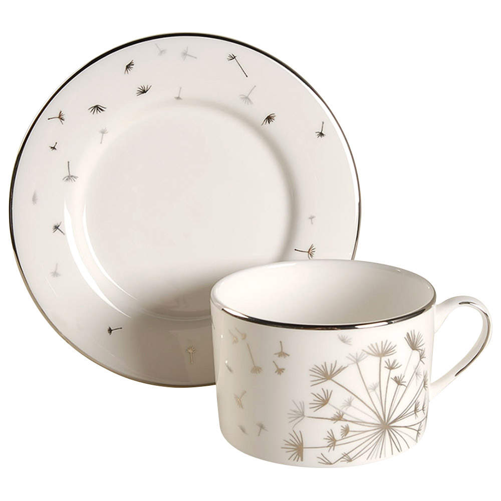 Dandy Lane Flat Cup & Saucer Set by Lenox-1