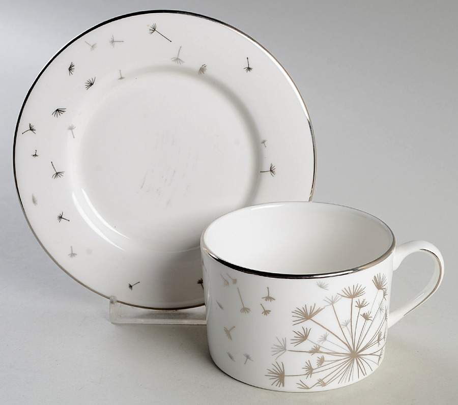 Dandy Lane Flat Cup & Saucer Set by Lenox-1