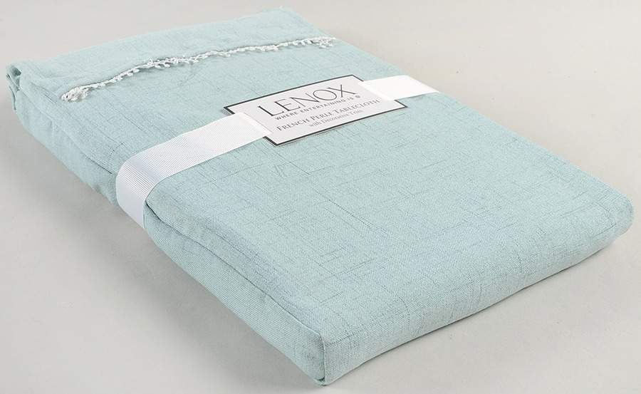 French Perle Ice Blue 60" X 84" Oblong Tablecloth by Lenox-1