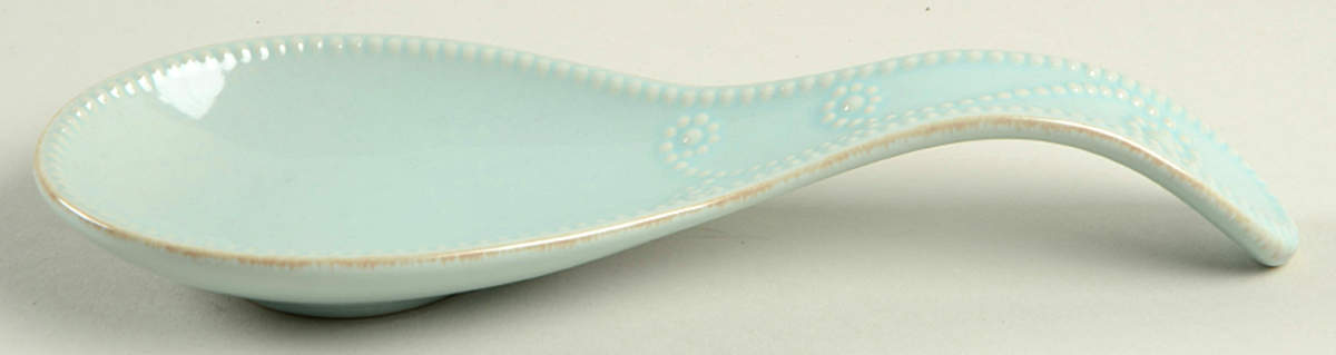 French Perle Ice Blue Spoon Rest/Holder (Holds 1 Spoon) by Lenox-1
